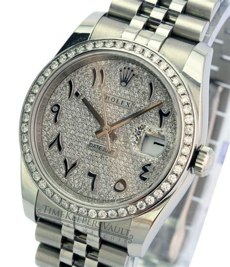 rolex with arabic numbers.